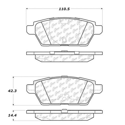 Pastilha Traseira Centric Ford Fusion 2.5 2010-2012 PTFO1610