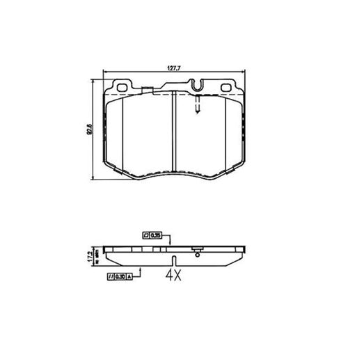 Pastilha Dianteira Ferodo Mercedes-Benz E-43 AMG 2016-2023 W213 PDMB4206-50548